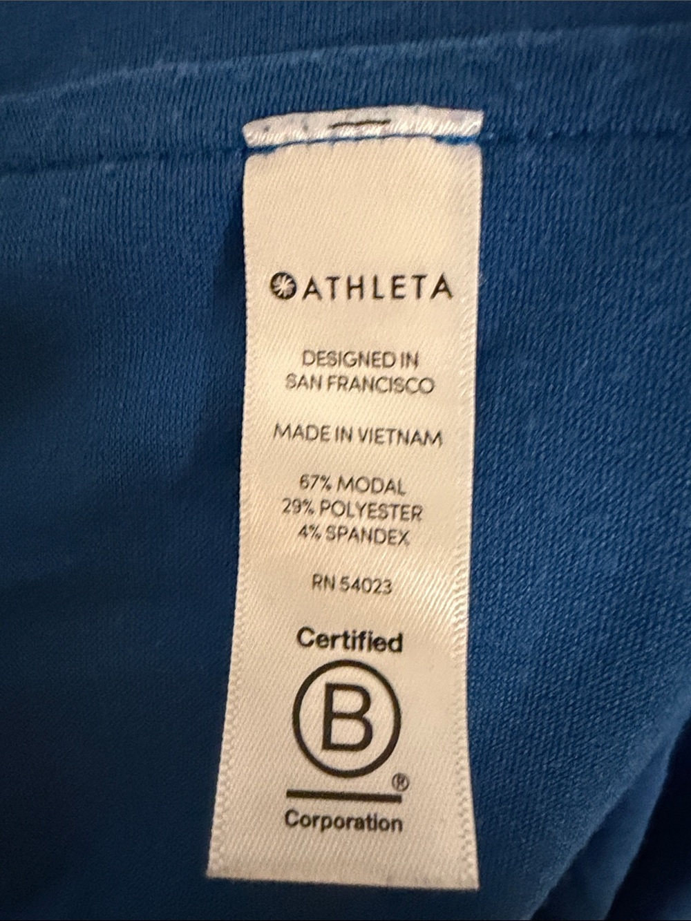 BLUE ATHLETA RELAXED SLEEVELESS TANK TOP - Picture 5 of 6